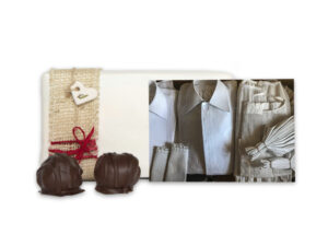 Original Manfla mit Grusskarte “Kleider” als Geschenk verpackt